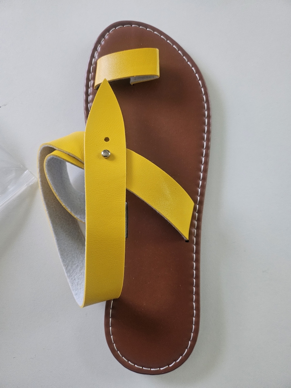 Women's Yellow Strappy Flat Sandal